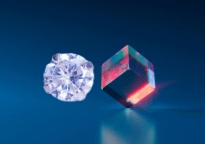 En diamant och en kub